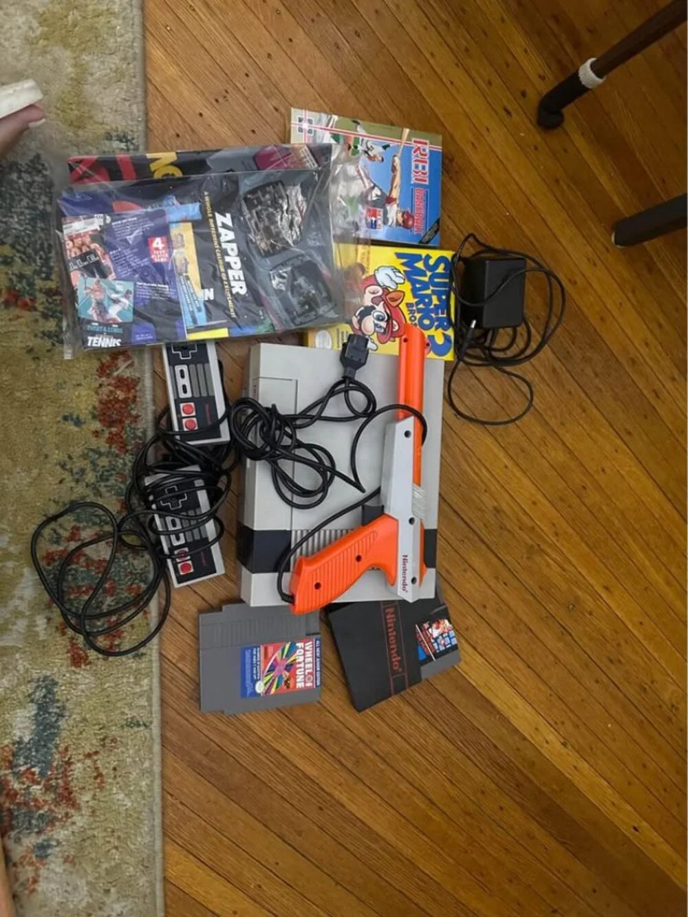 Original Nintendo Set with two controllers, gun and more